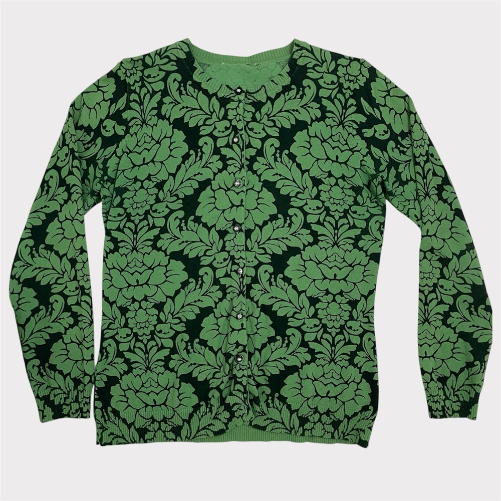 4/$25 Green Floral Cardigan